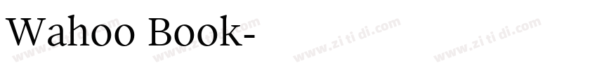 Wahoo Book字体转换